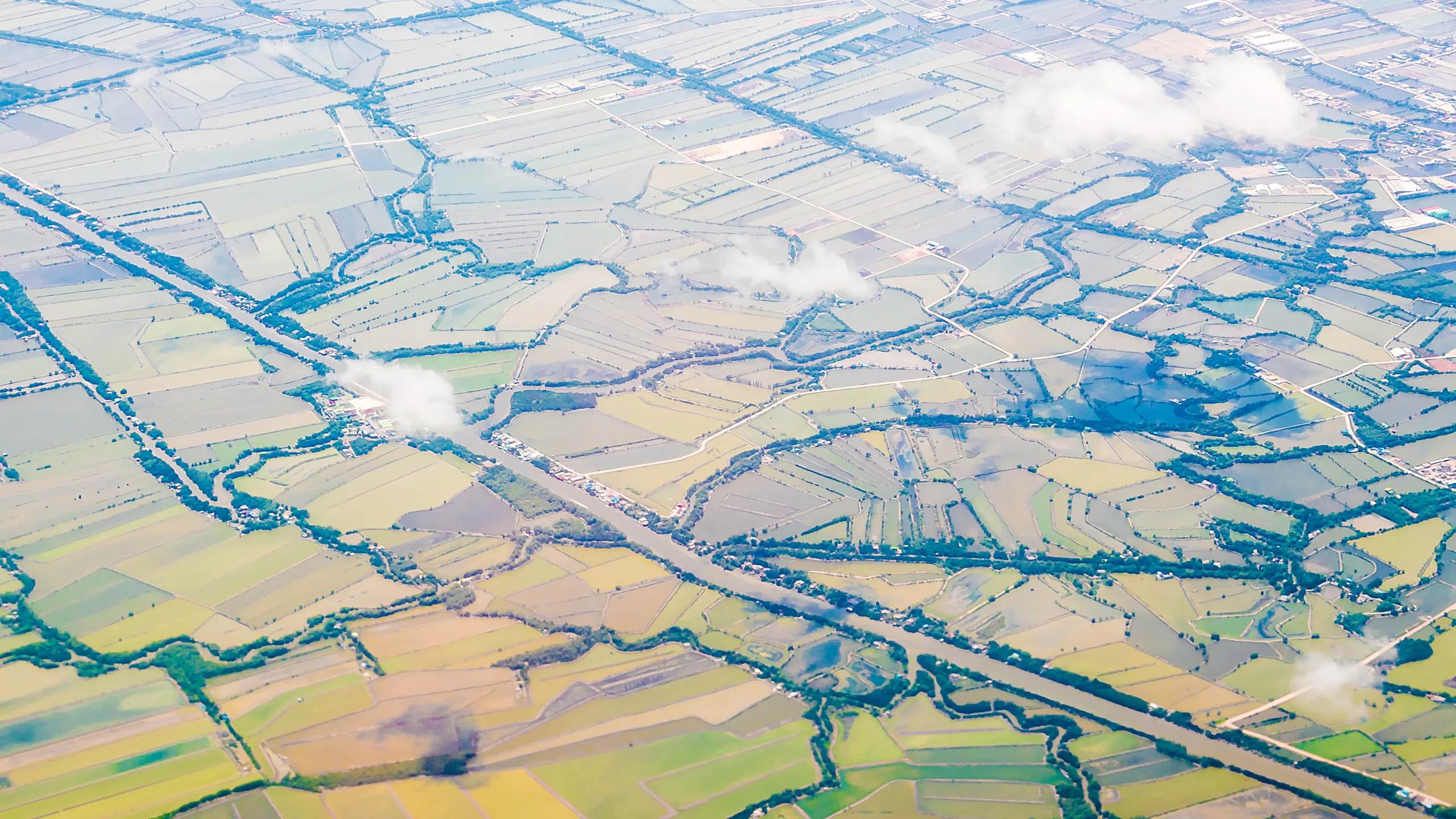 Aerial view of farm